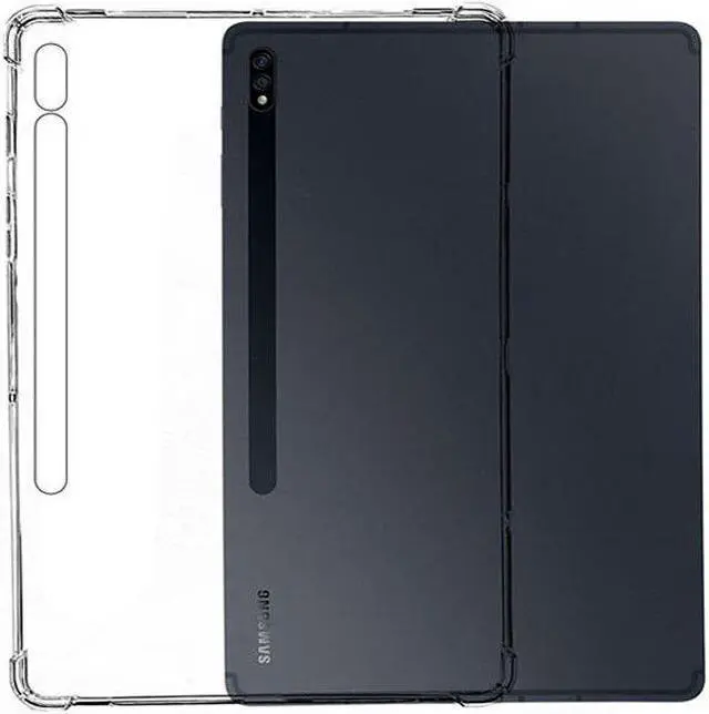 Main image of Silicon Case For Samsung Galaxy Tab S7 FE 12.4'' 2021 SM-T730 SM-T733 SM-T736B Clear Transparent Soft TPU Back Cover