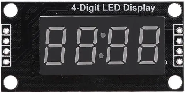 Main image of 4-Digit Tube Clock Module 0.36in TM1637 Digital Display Module 7 Segments Display Time Clock Indicator Multicolors for Arduino(Green)