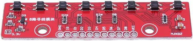 Main image of 3.3V-5V Tracking Sensor Module 8 Channel Line Follower Infrared Detection Sensor PCB Hunt Module for Laboratories