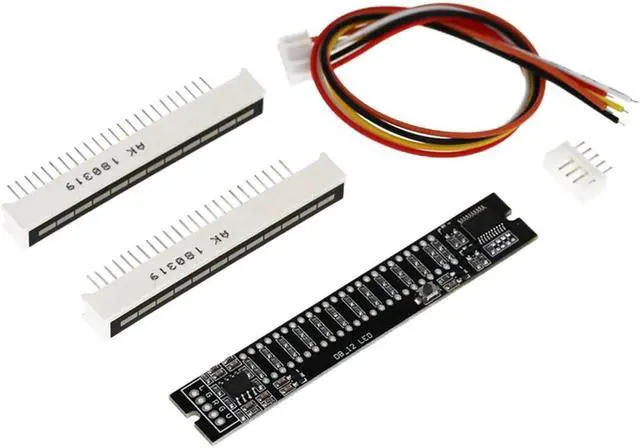 Main image of Dual Channel 12 Bit LED Music Spectrum Level Indicator Light 7-12V VU Meter Stereo Amplifier Board DIY Electronic Kits(DIY)