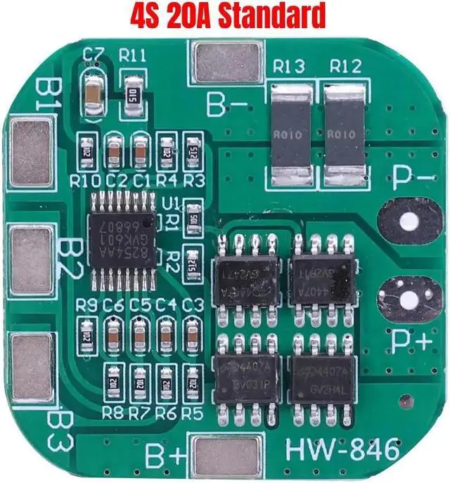 Main image of 4S BMS Balance 11.1V 12.6V/14.8V 16.8V Li-ion Lithium Battery Charger Protection Board 20A Standard