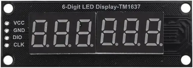 Main image of 0.36in LED Digital Tube Display Control Module TM1637 LED Display Tube Clock Module 6-Digit 7-Segment(Yellow)