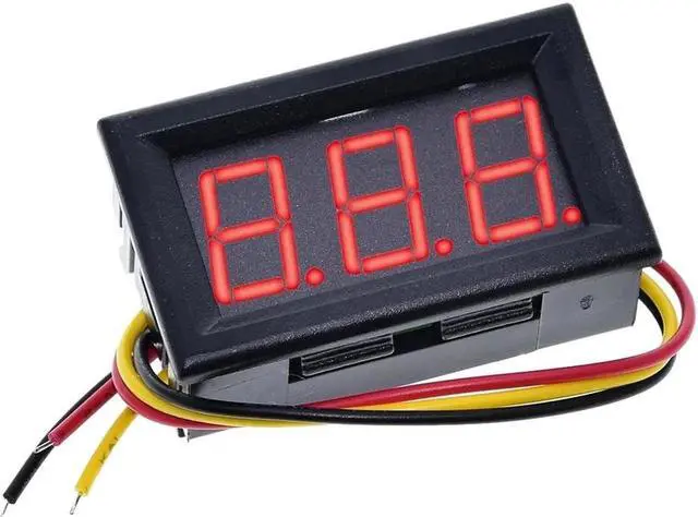 Main image of 0.56IN Mini Digital Voltmeter 2 Wire LED Digital Display Panel Voltage Meter DC 5-120V for Motorcycle Battery Monitor for Car(Red)