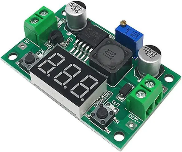 Main image of LM2596 DC-DC Voltage Regulator Module 4.5-40V To 1.25-37V DC DC Step Down Converter Voltage Regulator 3A with LED Voltmeter(LM2596 Green 1pc)