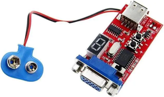 Main image of LED digital VGA Signal Generator LCD Tester 15 Different Signals Output USB Battery Dual Power Supply DC 9V Module