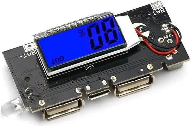 Main image of Dual USB 5V 1A 2.1A Mobile Power Bank 18650 Lithium Battery Charger Board Digital LCD Charging Module