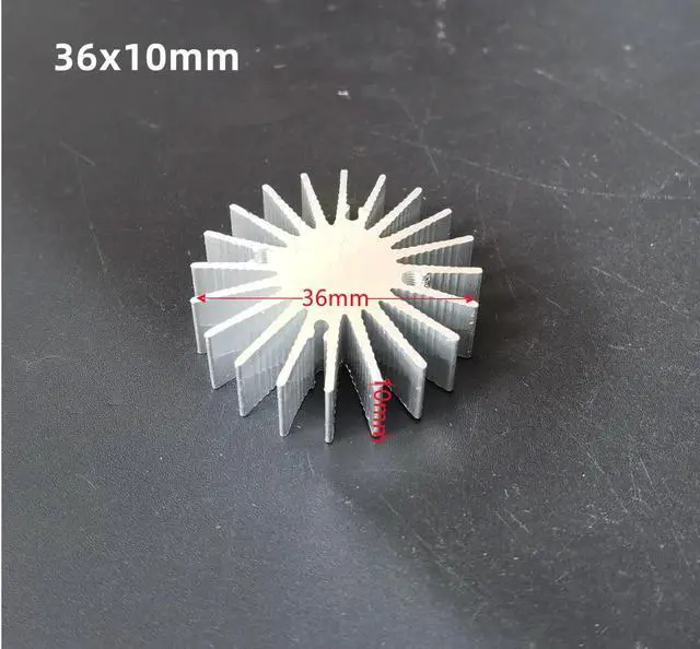 Main image of 36x10mm Aluminium Heat Sink for 20W 30W 50W 100W High Power COB LED Light