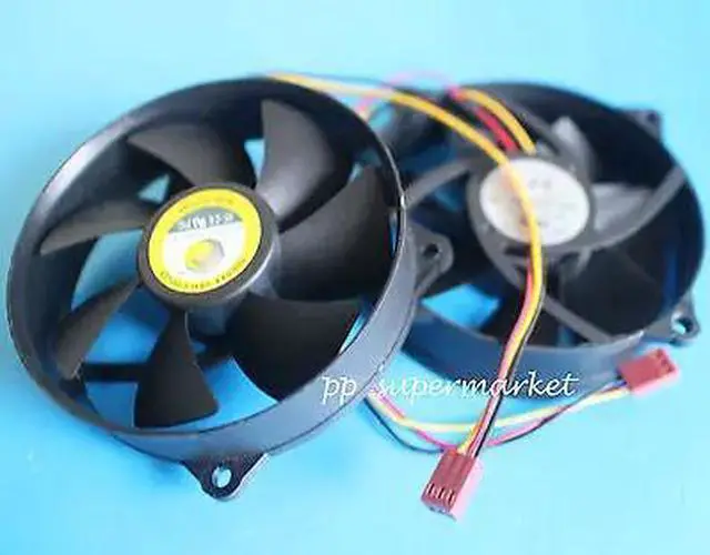 Main image of 1pcs 92mm x 25mm 12V 3Pin Round Red Blade PC Intel AMD CPU Cooling Heatsink Fan