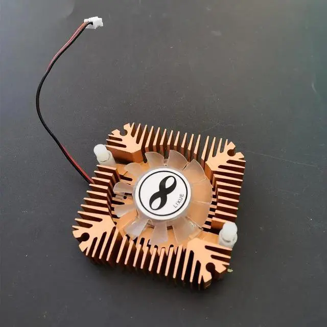 Main image of Aluminum Heatsink with fan for 1W 3W 5W 10W COB High Power LED light Cooling Cooler DC12V(gold)