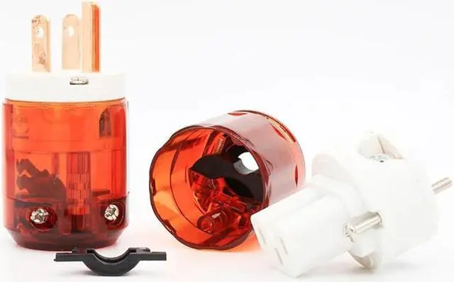 Alt view image 4 of 5 - Hi-end P-046E US Power plug + C-046E IEC Connector for power cable(1 pair)