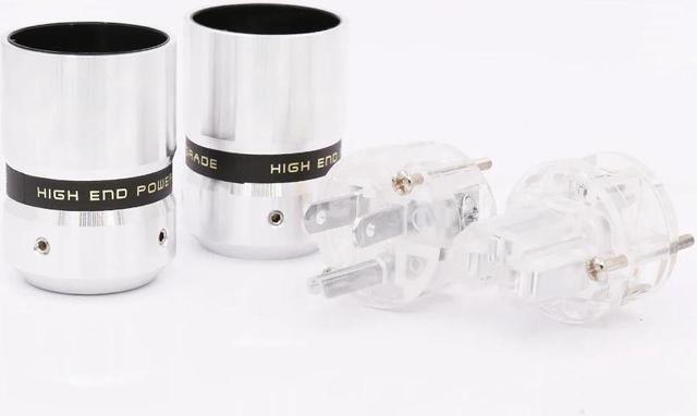Alt view image 5 of 5 - Hi-End US Power Cable Plug IEC Connector Rhodium Plated  Female male Plug Power Cable