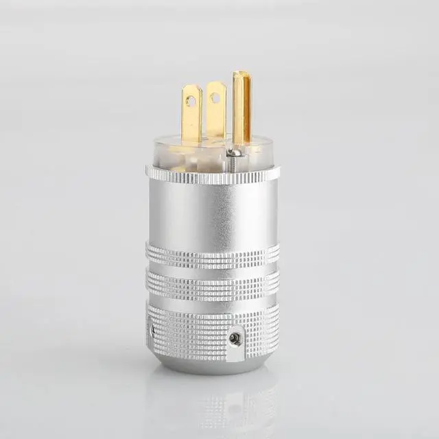 Main image of 24K Gold Plated US Mains Power Plug HIFI DIY Power Cable Plug HIFI US Plug(male plug)
