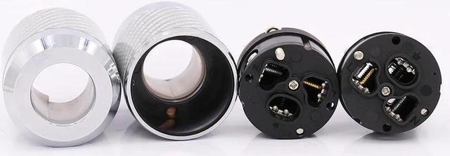Alt view image 3 of 6 - Carbon Fiber US Mains Power Plug IEC Plug Rhodium Plated Connector hifi