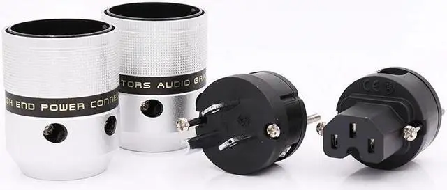 Alt view image 5 of 5 - one Pair Hi End Audio Rhodium Plated US AC Power Plug HIFI Audio Grade Copper US plug