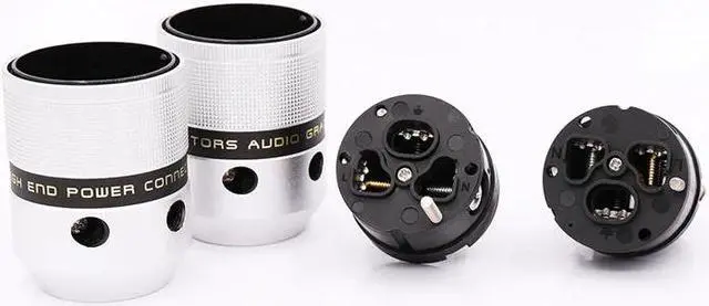 Alt view image 4 of 5 - one Pair Hi End Audio Rhodium Plated US AC Power Plug HIFI Audio Grade Copper US plug