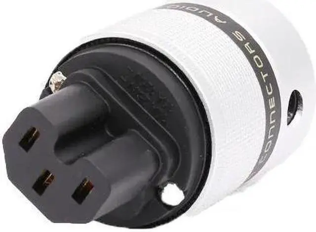 Main image of Hi End Audio Aluminum Rhodium Gold Plated Power Plug Connector+IEC Female Plug(Gold female plug)