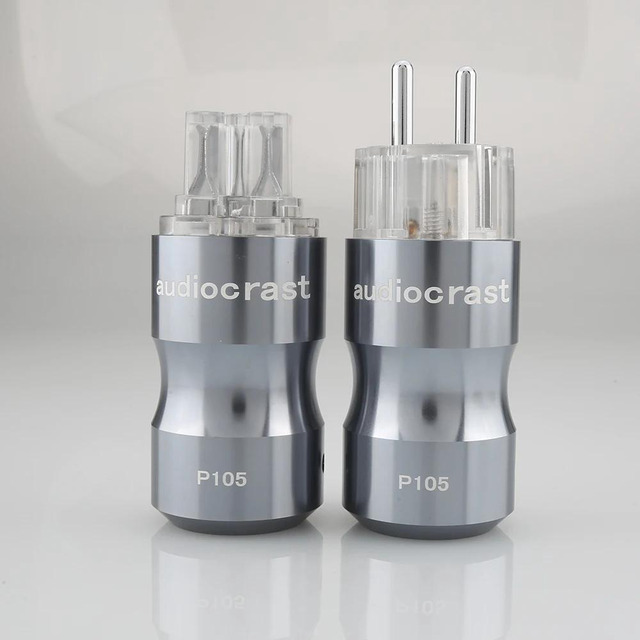thumbnail image 2 of Audiocrast Rhodium Plated SCHUKO EU Power Plug – HIFI Male Connector For DIY 2 of 5