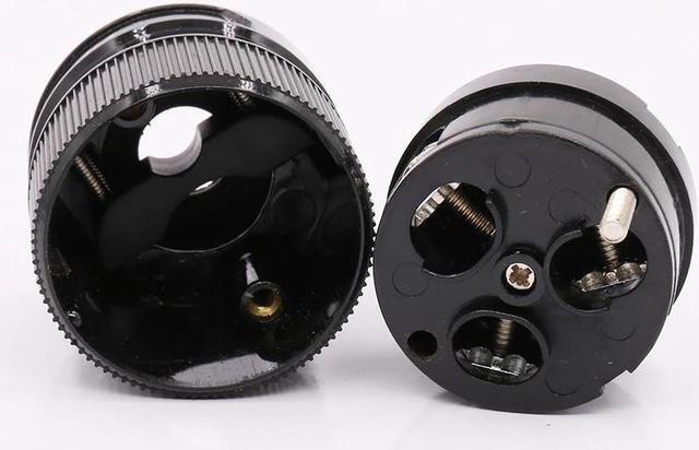 Alt view image 4 of 4 - 2Pieces Pure copper Rhodium plated AU Mains Power Plug Male Copper Connector Cable Cord 3 Pin HiFi