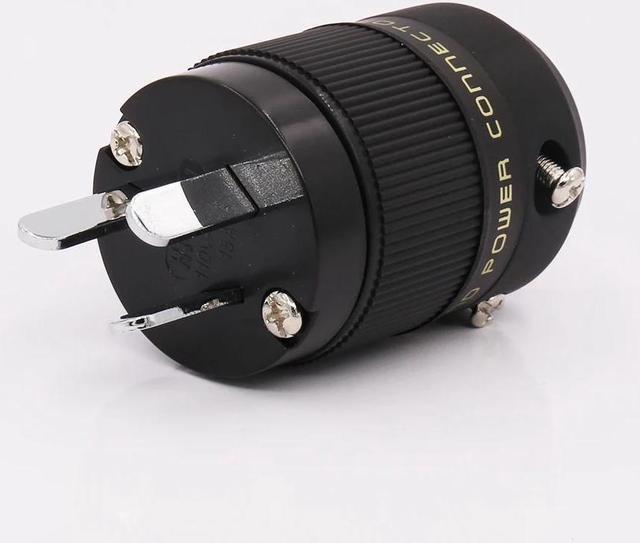 Alt view image 2 of 6 - 2PCS Rhodium Plated AU Mains Power Plug Male Copper Connector Cable