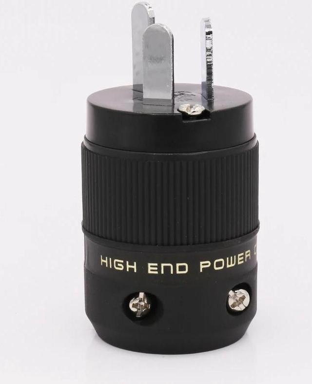 Alt view image 6 of 6 - 2PCS Rhodium Plated AU Mains Power Plug Male Copper Connector Cable