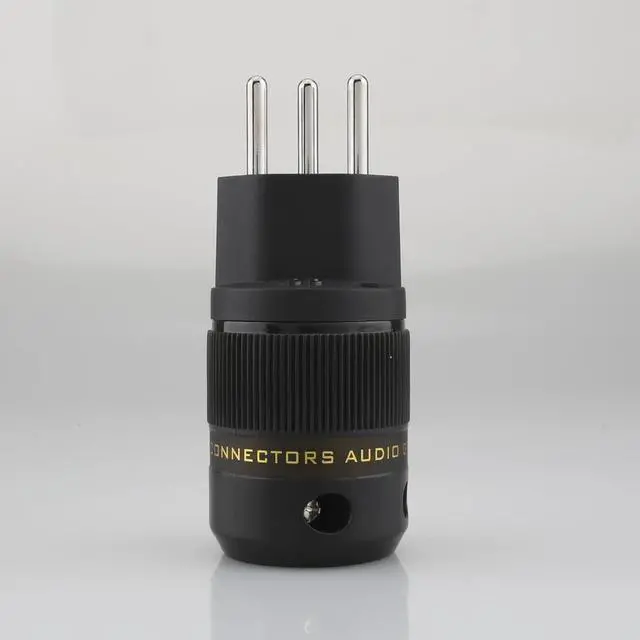 Main image of HIFI Switzerland power plug gold plated AC power plug, 10A/250V 15A/125V Audio Grade Power Connector HIFI Swiss Plug(Rhodium male)