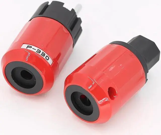 Alt view image 4 of 6 - Pair Hifi Audio Grade Rhodium Plated EU AC Power Plug+ IEC Connector Plug DIY Power Cord