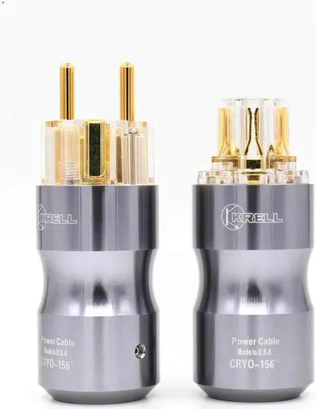 Main image of power EU version 24k gold plated power plug Audio power plug HIFI Power supply socket(Transparent pair)