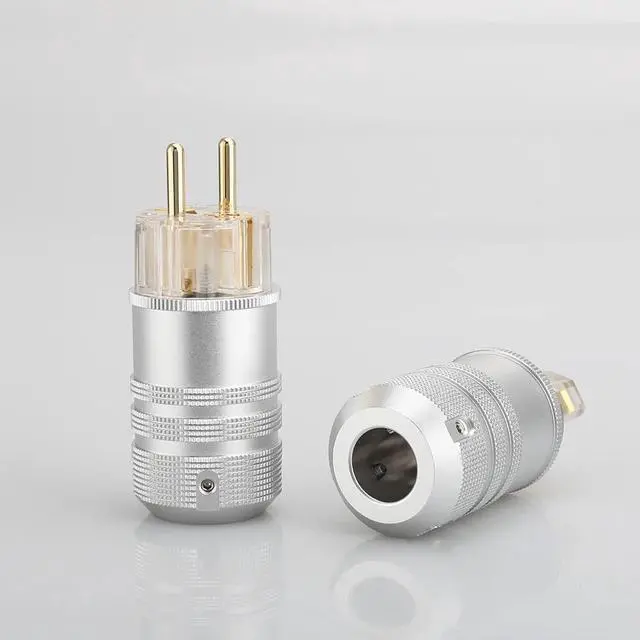 Main image of 24K Gold Plated Mains Power Plug HIFI DIY Power Cable Plug HIFI Plug(male female plug)