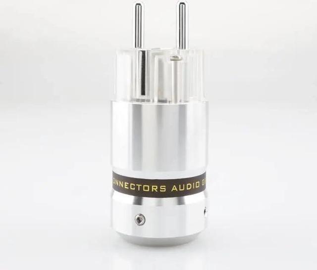 Main image of Hi-End Rhodium Plated EU  Power Cable Plug IEC Connector male Plug for Hifi power Plug extension(EU male plug)