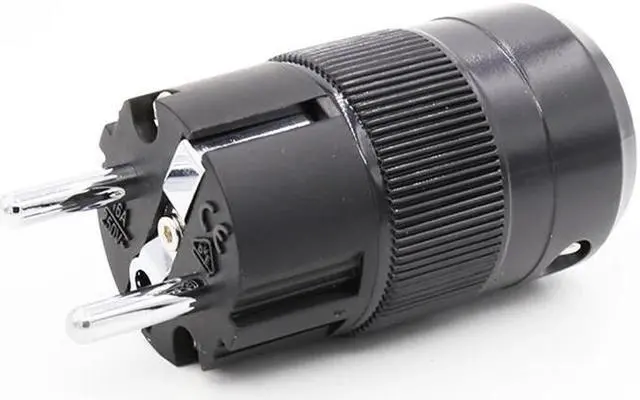 Alt view image 5 of 6 - 2pcs VE505R Without Logo High End Rhodium Plated EUR EU Power Plug & IEC Connector plug
