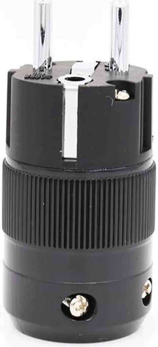 Alt view image 3 of 6 - 2pcs VE505R Without Logo High End Rhodium Plated EUR EU Power Plug & IEC Connector plug