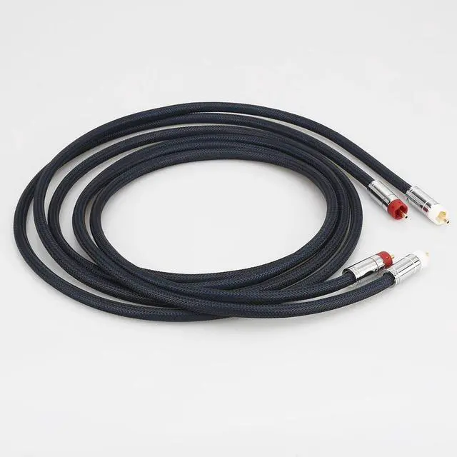 Alt view image 5 of 6 - Audiocrast A10+XW60 HIFI RCA TO RCA Audio Cable With Gold Plated Star line RCA Plug Cable Audio Grade Silver Analogue Cable Length: 1m