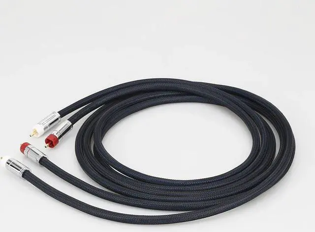 Alt view image 4 of 6 - Audiocrast A10+XW60 HIFI RCA TO RCA Audio Cable With Gold Plated Star line RCA Plug Cable Audio Grade Silver Analogue Cable Length: 1m