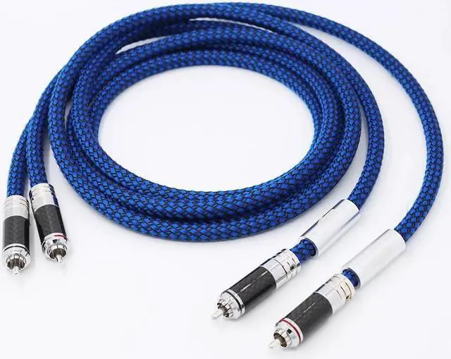 Main image of 1 Pair Interconnector cable Silver Plated with 2RCA Male to 2RCA Male audio cable Length: 1m