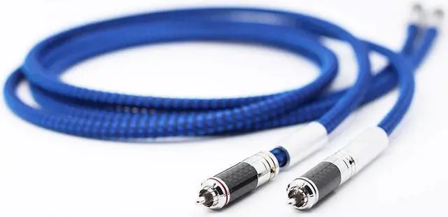 Alt view image 2 of 6 - 1 Pair Interconnector cable Silver Plated with 2RCA Male to 2RCA Male audio cable Length: 1m