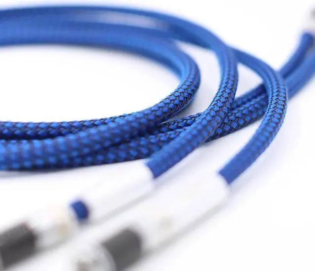 Alt view image 4 of 6 - 1 Pair Interconnector cable Silver Plated with 2RCA Male to 2RCA Male audio cable Length: 1m