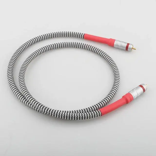 Alt view image 4 of 6 - 75 ohm RCA coaxial cable fever grade digital audio cable subwoofer signal cable Length: 2m
