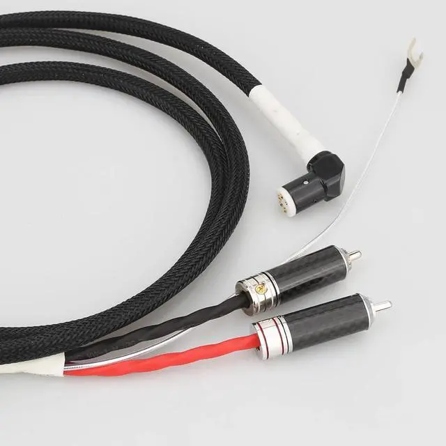 Alt view image 5 of 6 - Tonarm Cable 5 Pin DIN & RCA Phono Turntables Analog Cable with OFC silver plated cable Length: 2m