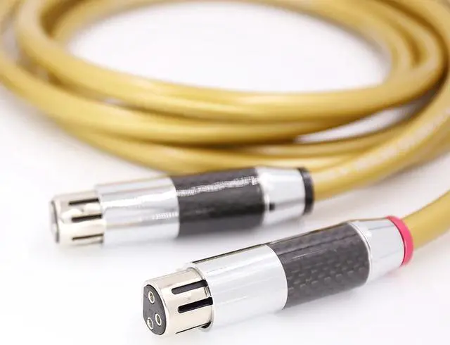 Alt view image 5 of 6 - HI-End A70 HIFI XLR Cable Pure OCC HIFI Dual XLR Male to Female Interconnect Cable Length: (0.5m)