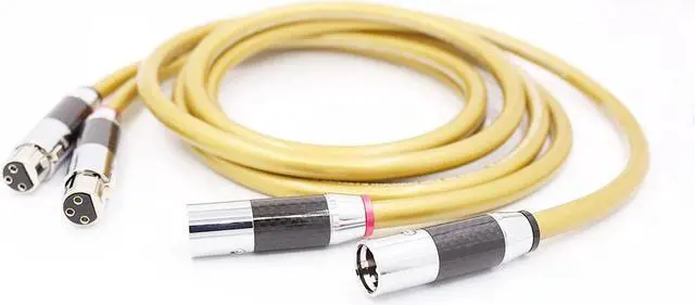 Alt view image 2 of 6 - HI-End A70 HIFI XLR Cable Pure OCC HIFI Dual XLR Male to Female Interconnect Cable Length: (0.5m)
