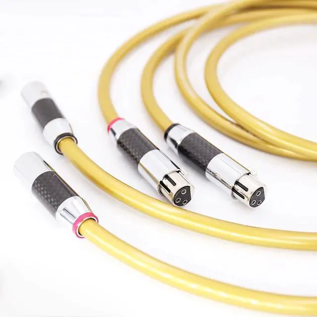 Alt view image 6 of 6 - HI-End A70 HIFI XLR Cable Pure OCC HIFI Dual XLR Male to Female Interconnect Cable Length: (0.5m)