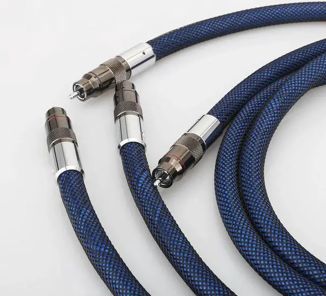 Alt view image 2 of 6 - OFC RCA Interconnect Cable Stereo Hi-Fi Audio Analogue Lead HIGH END PHONO RCA CABLE RCA TO RCA AUDIO Cable Length: 1.5m