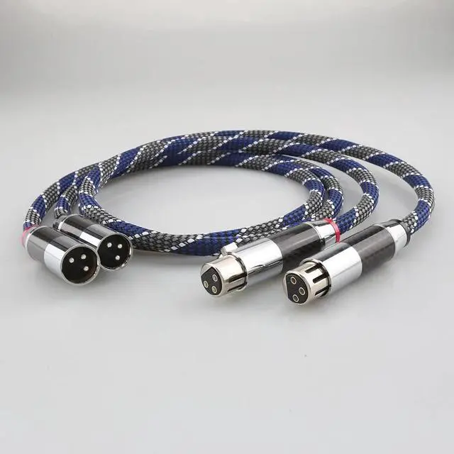 Alt view image 2 of 6 - HIFI Balanced interconnect cable XLR 3Pin Male To Female Audiophile Cable XLR Cable Length:1m