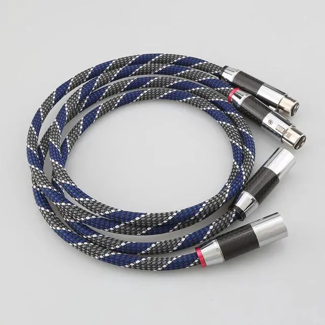 Alt view image 6 of 6 - HIFI Balanced interconnect cable XLR 3Pin Male To Female Audiophile Cable XLR Cable Length:1m