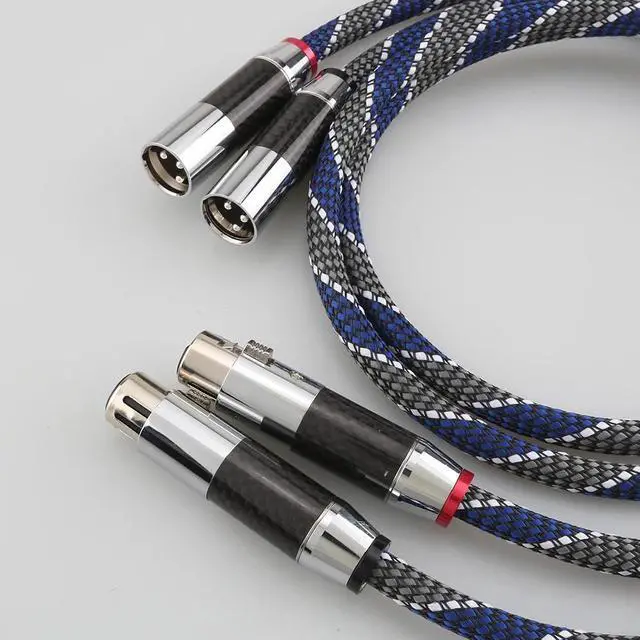 Alt view image 5 of 6 - HIFI Balanced interconnect cable XLR 3Pin Male To Female Audiophile Cable XLR Cable Length:1m