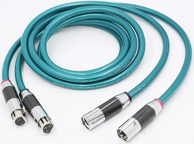 Main image of A55  8NX OFC pure copper audio interconnect cable with carbon fiber XLR plug Length:0.5m