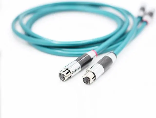 Alt view image 3 of 6 - A55  8NX OFC pure copper audio interconnect cable with carbon fiber XLR plug Length:0.5m