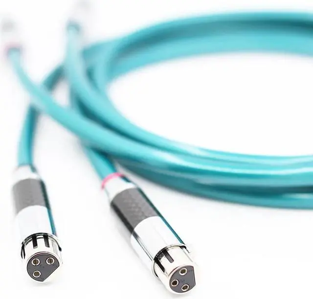 Alt view image 5 of 6 - A55  8NX OFC pure copper audio interconnect cable with carbon fiber XLR plug Length:0.5m