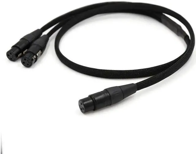 Main image of OCC Silver plated Y spliter Cable 1 XLR Female to 2 XLR Female Audio Cable Length:2m
