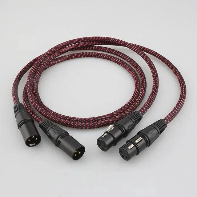 Alt view image 3 of 6 - Hi End Audio Cable HIFI XLR Balanced Audio Cables With Copper Tin Sleeves XLR Plug Cable Length:2m(XLR cable)
